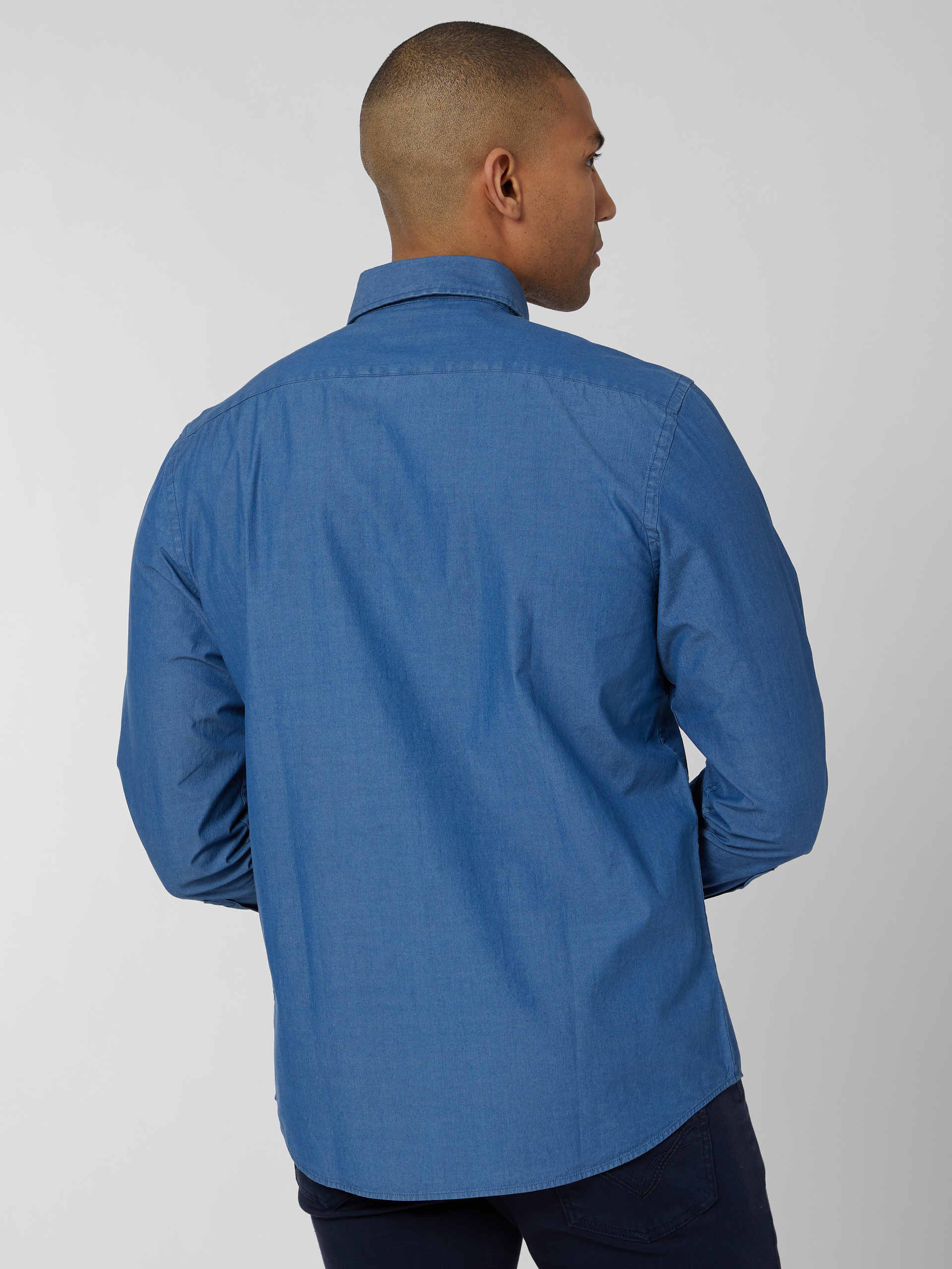 Anton indigo shirt - regular fit 7249316_D05-JEANPAUL-S22-Front_67_Anton indigo shirt - regular fit D05.jpg_Front||Front