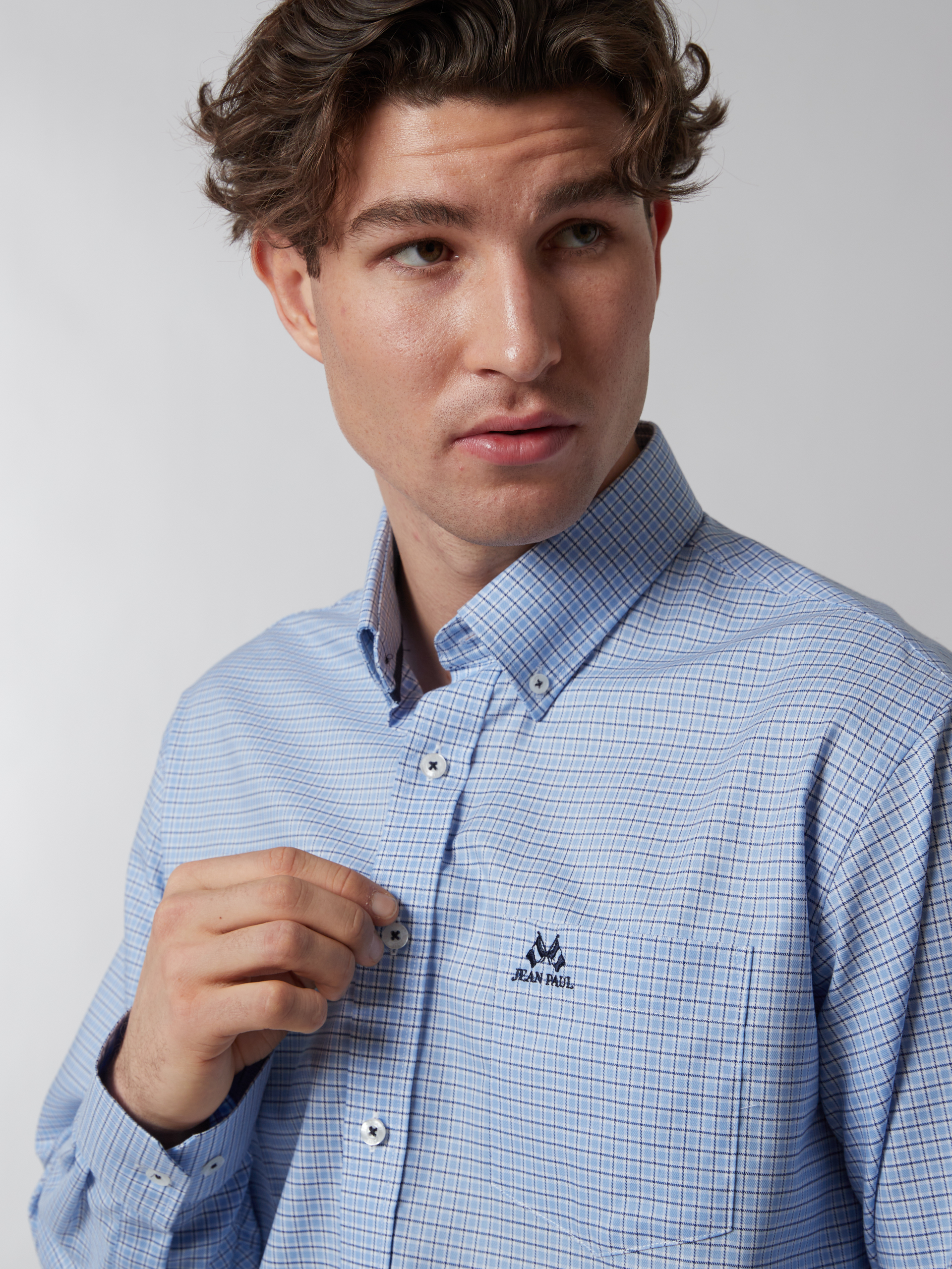 Kamran twillskjorte - classic fit 7500122_E9O_Jean Paul_Kamran Skjorte_A22_Modell (3)_Kamran twillskjorte - classic fit E9O.jpg_