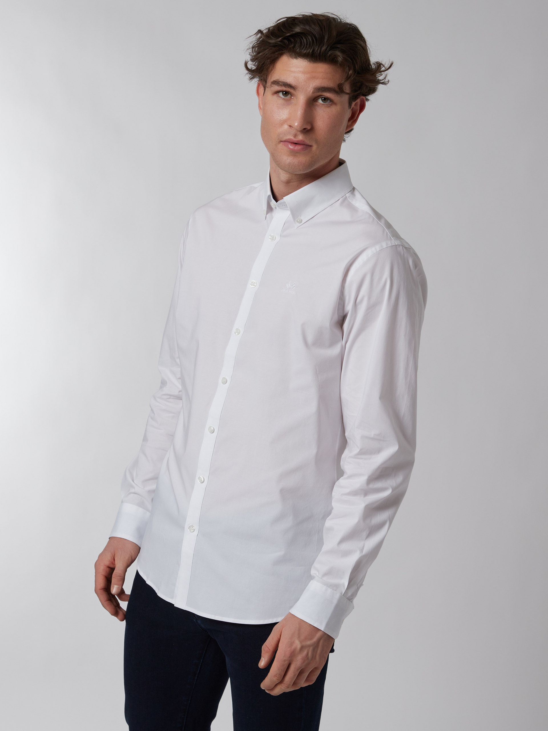 Patrick poplinskjorte - slim fit 7500141_O68-JEANPAUL-A22-Modell-Front_2052_Patrick poplinskjorte - slim fit O68.jpg_Front||Front