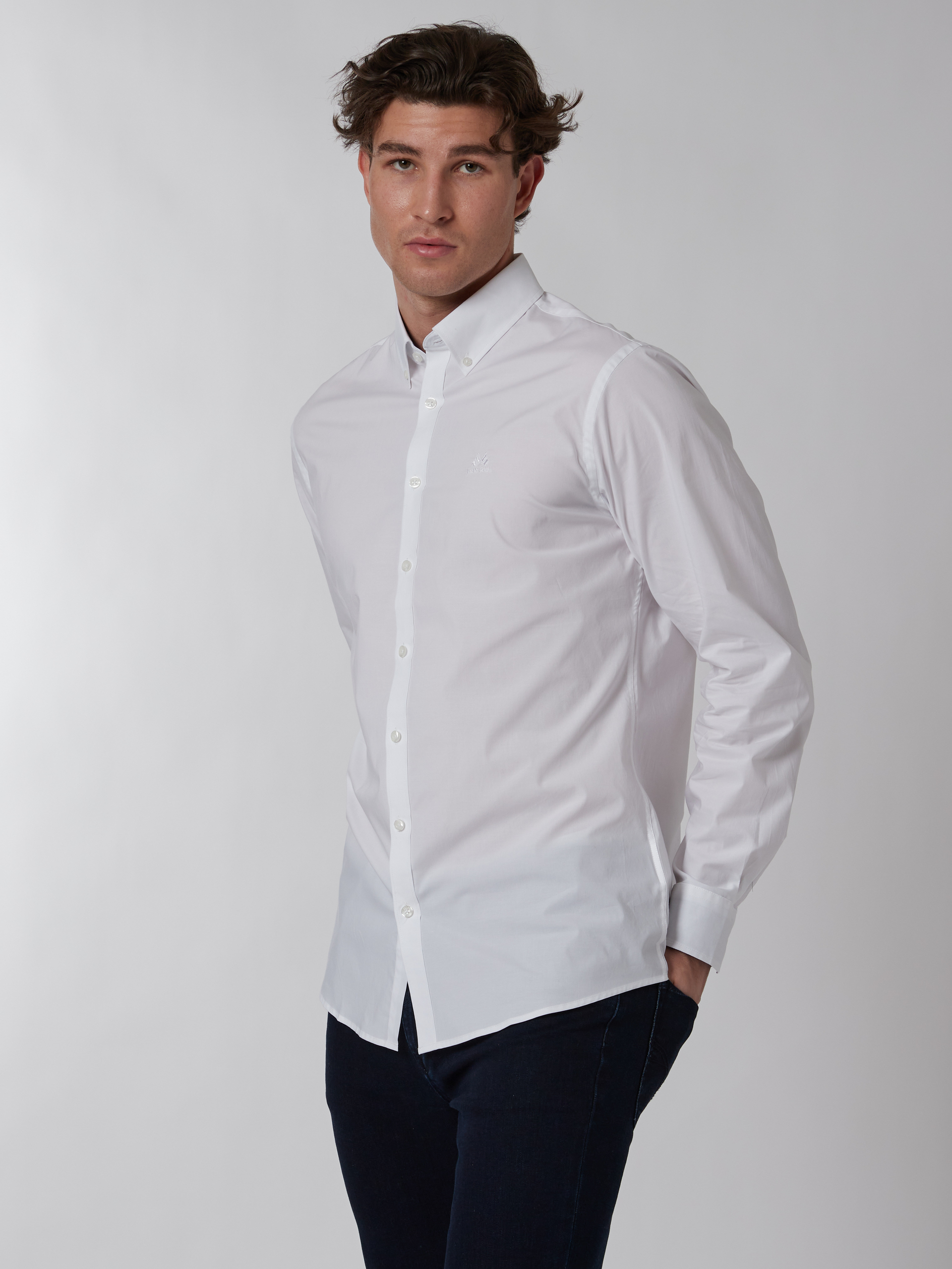 Patrick poplinskjorte - slim fit 7500141_O68-JEANPAUL-A22-Modell-Front_7386_Patrick poplinskjorte - slim fit O68.jpg_Front||Front