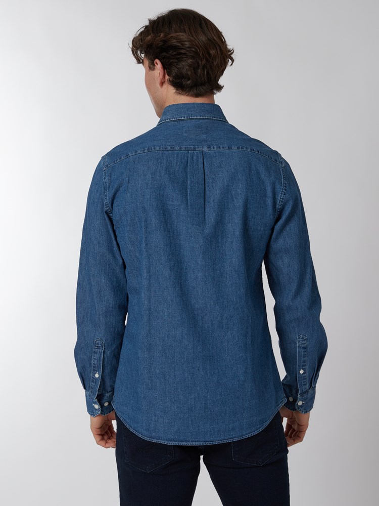 Denim Skjorte - Regular Fit 7500910_D05-JEANPAUL-A22-Modell-Back_3838_Denim Skjorte - Regular Fit D05_Denim Skjorte - Regular Fit D05 7500910.jpg_Back||Back