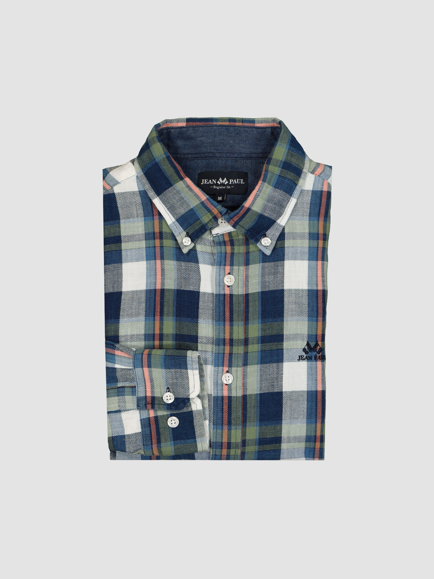 Indigo rutet skjorte - regular fit 7500940_EGU-JEANPAUL-A22-Front_912_Indigo rutet skjorte - regular fit EGU.jpg_Front||Front