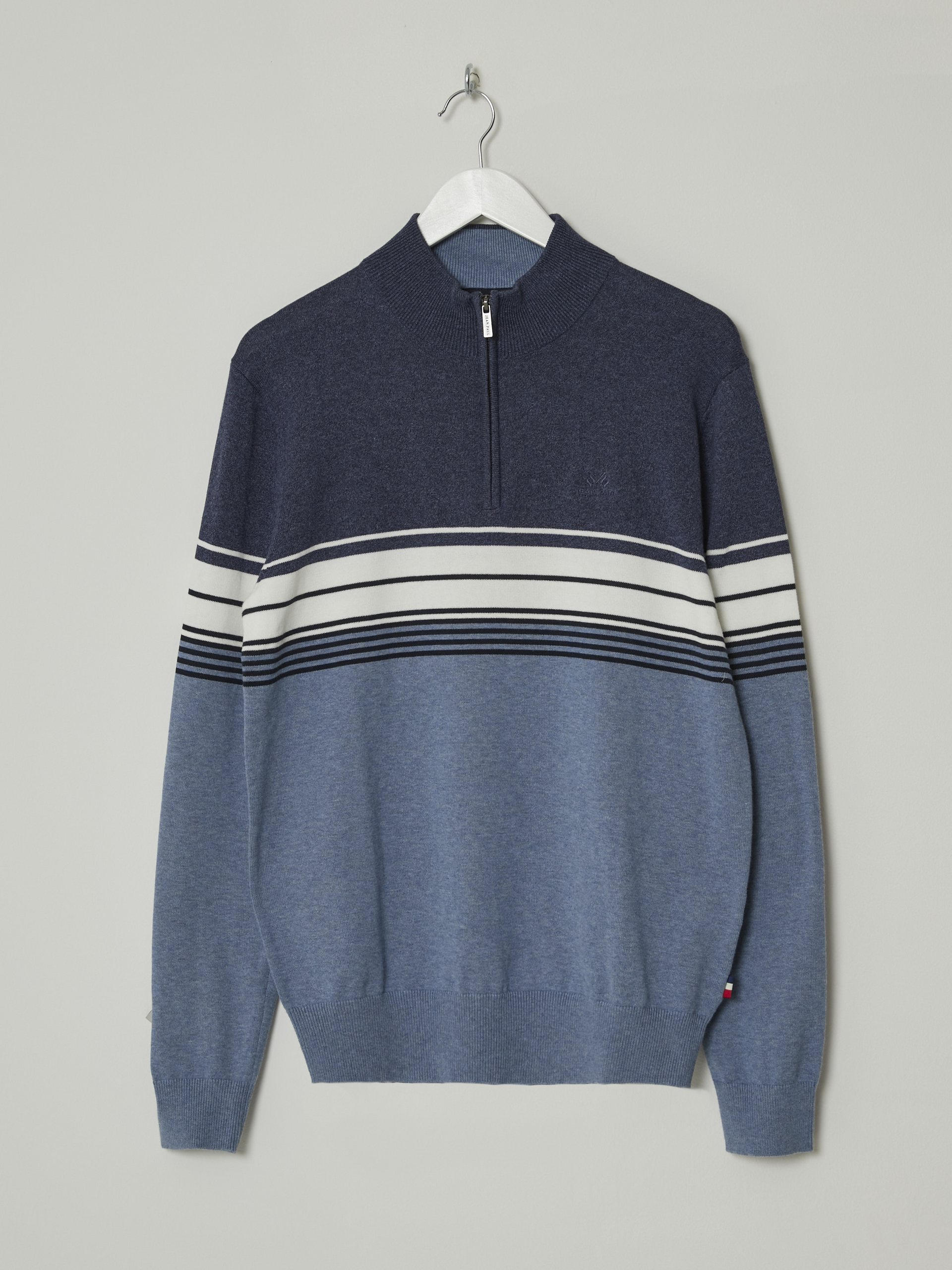 Gerard stripet zipneck 7503956_EEN-JEANPAUL-A23-Front_6536_Gerard stripet zipneck EEN.jpg_Front||Front