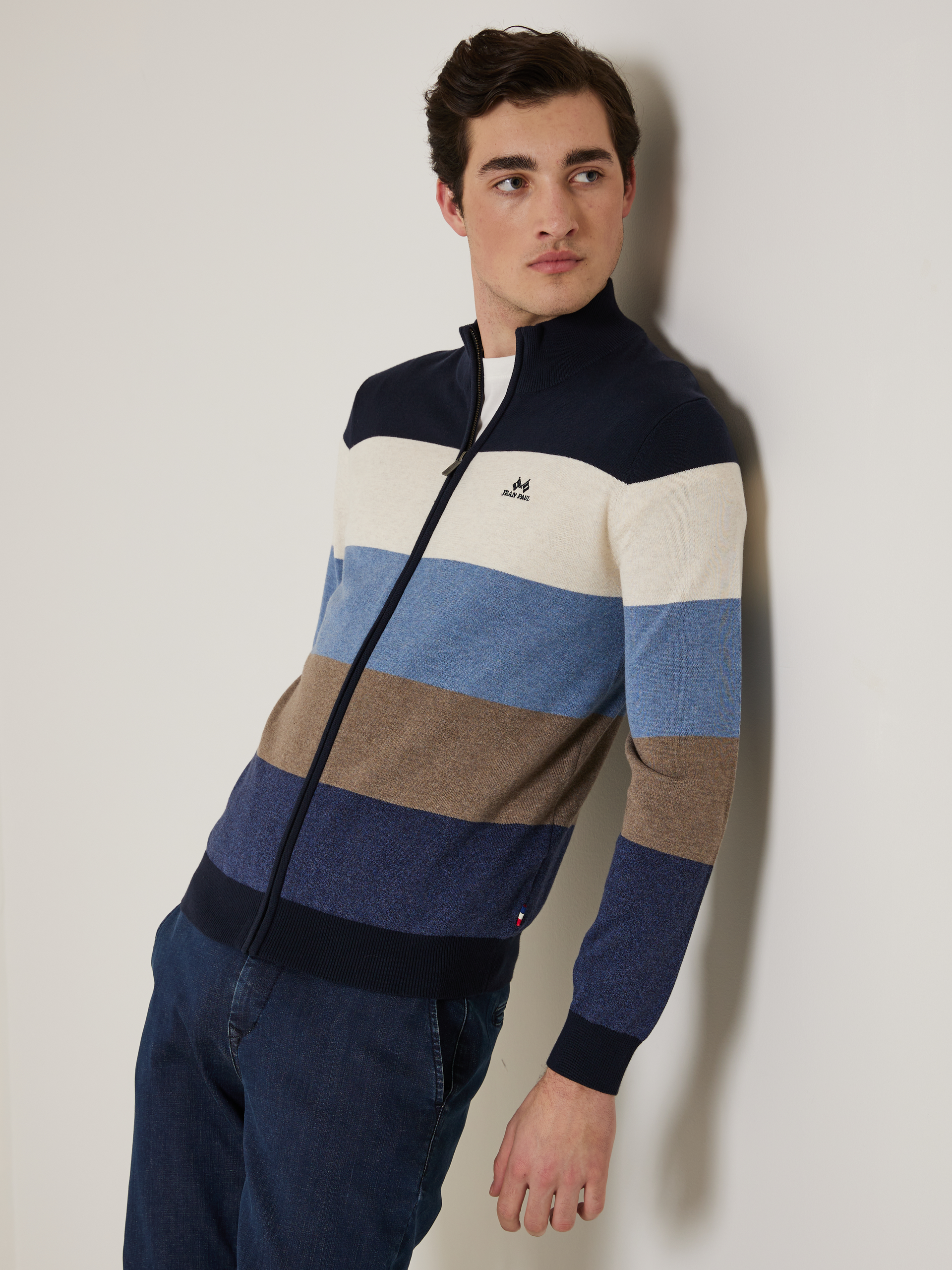 Gerard stripet cardigan 7503960_EM6-JEANPAUL-A23-Modell-Front_920_Gerard stripet cardigan EM6.jpg_Front||Front