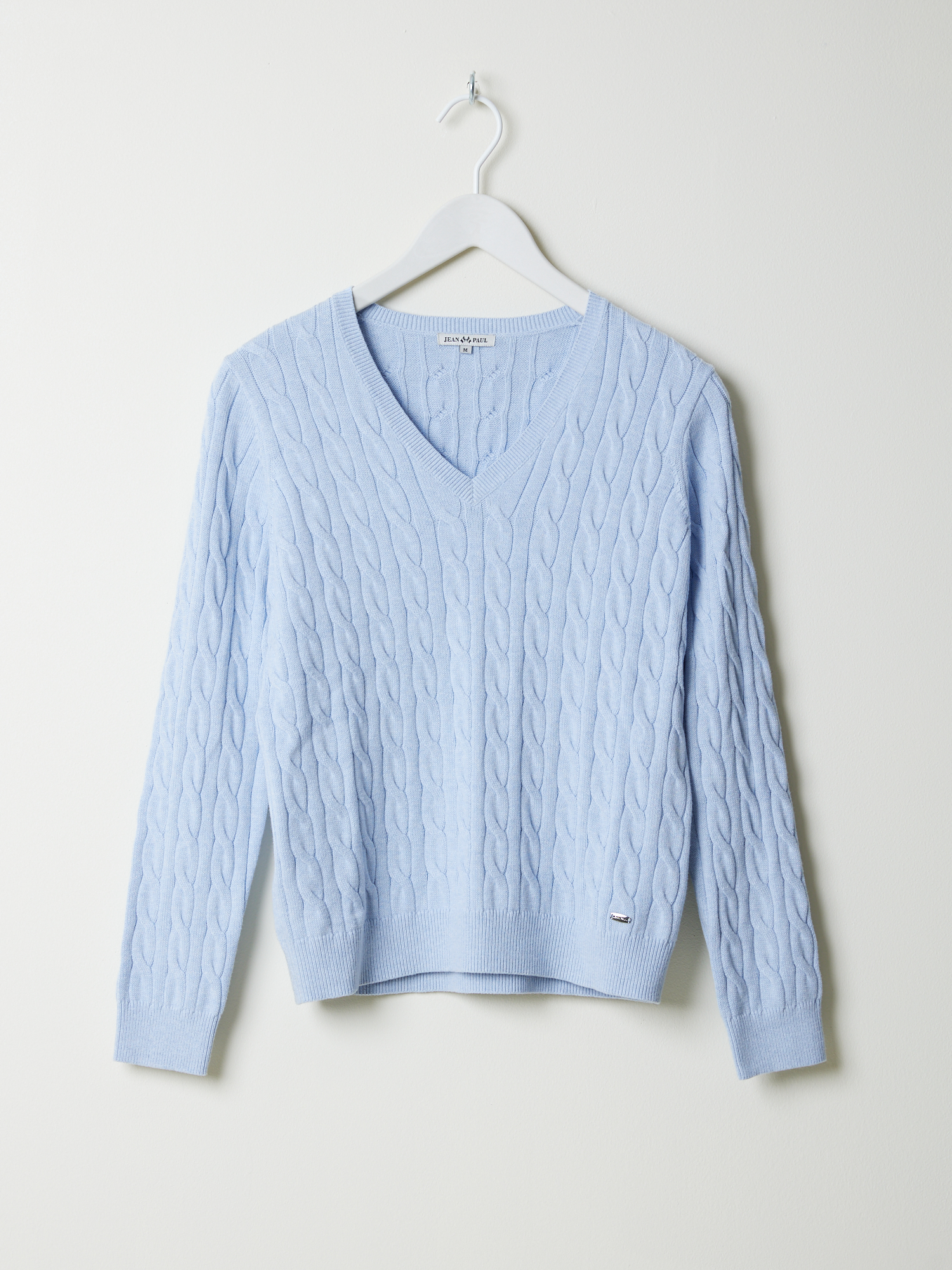 Iselin v-neck kabelgenser 7505952_EAV-JEANPAUL-S24-Front_2788_7505952 EAV_Iselin v-neck kabelgenser EAV_Iselin v-neck genser 7505952_Iselin v-neck kabelgenser EAV 7505952.jpg_Front||Front