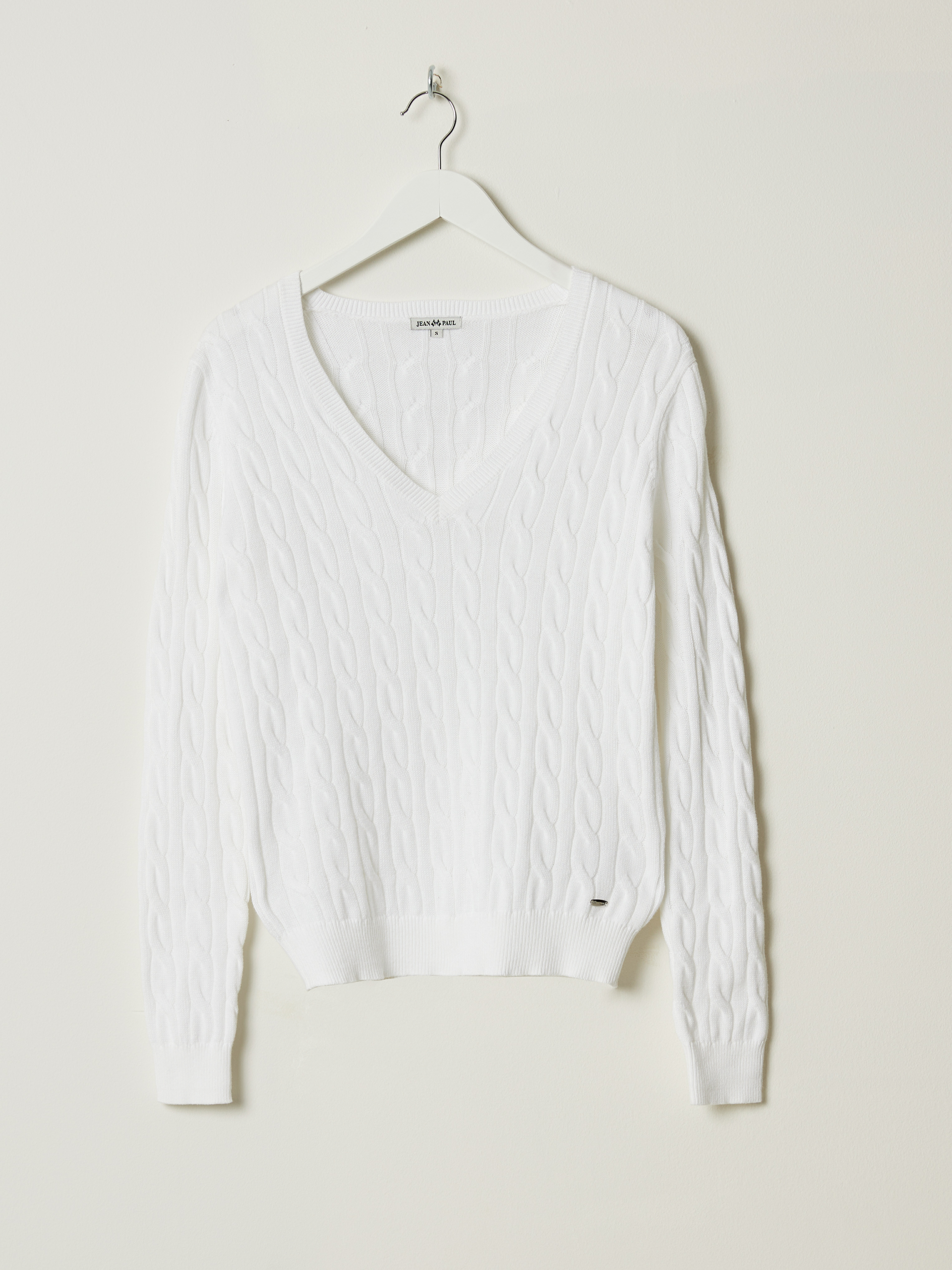 Iselin v-neck kabelgenser 7505952_O68-JEANPAUL-S24-Front_6083_Iselin v-neck kabelgenser O68_Iselin v-neck genser 7505952_Iselin v-neck kabelgenser O68 7505952.jpg_Front||Front