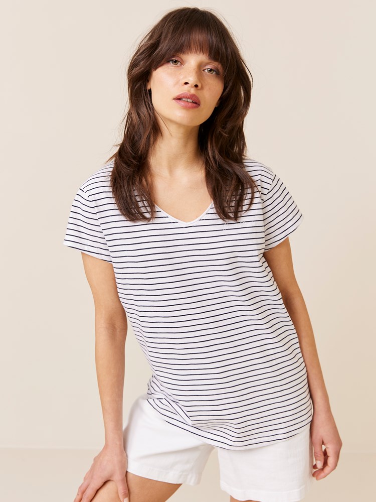 Agnais stripet t-skjorte 7508111_EM6-JEANPAUL-H24-Front_5816_Agnais stripet t-skjorte EM6_Agnais stripet t-skjorte EM6 7512140.jpg_