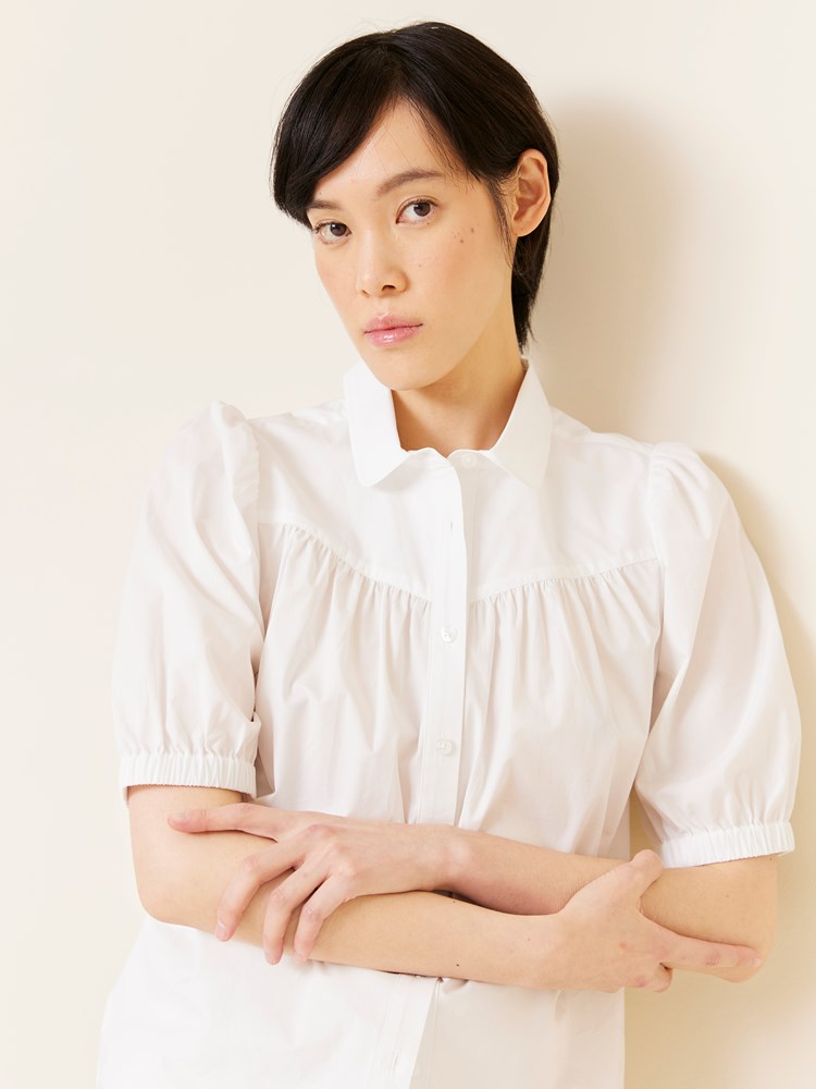 Paige ensfarget hvit bluse 7508127_O68_Jean Paul_Paige Bluse_H24 (2)_Paige ensfarget hvit bluse O68 7508127.jpg_