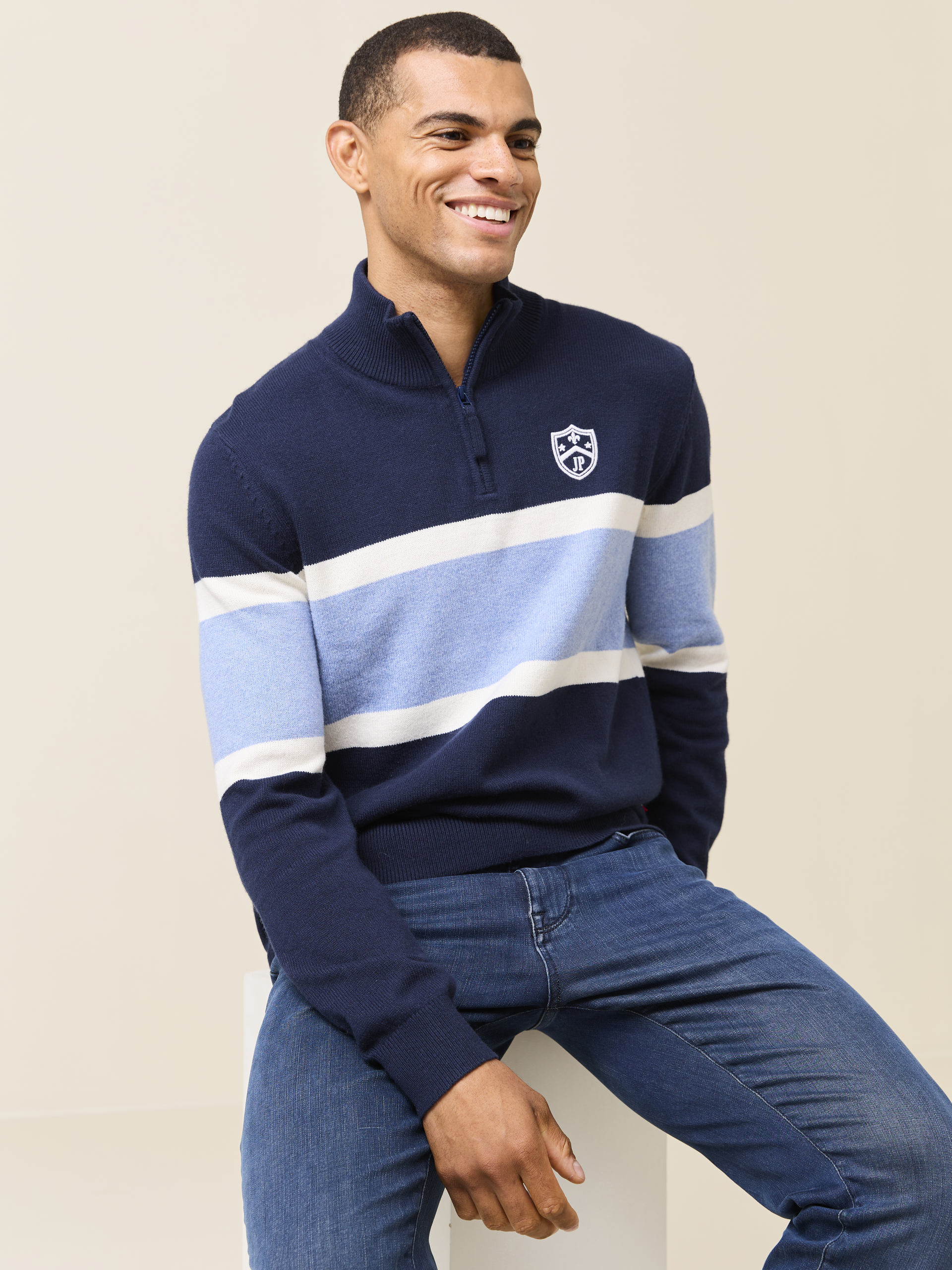 Lucien stripet zipneck 7508802_EM6_Jean Paul_Lucien Stripet Zipneck_W24 (5)_Lucien stripet zipneck EM6_Lucien stripet zipneck EM6 7508802.jpg_