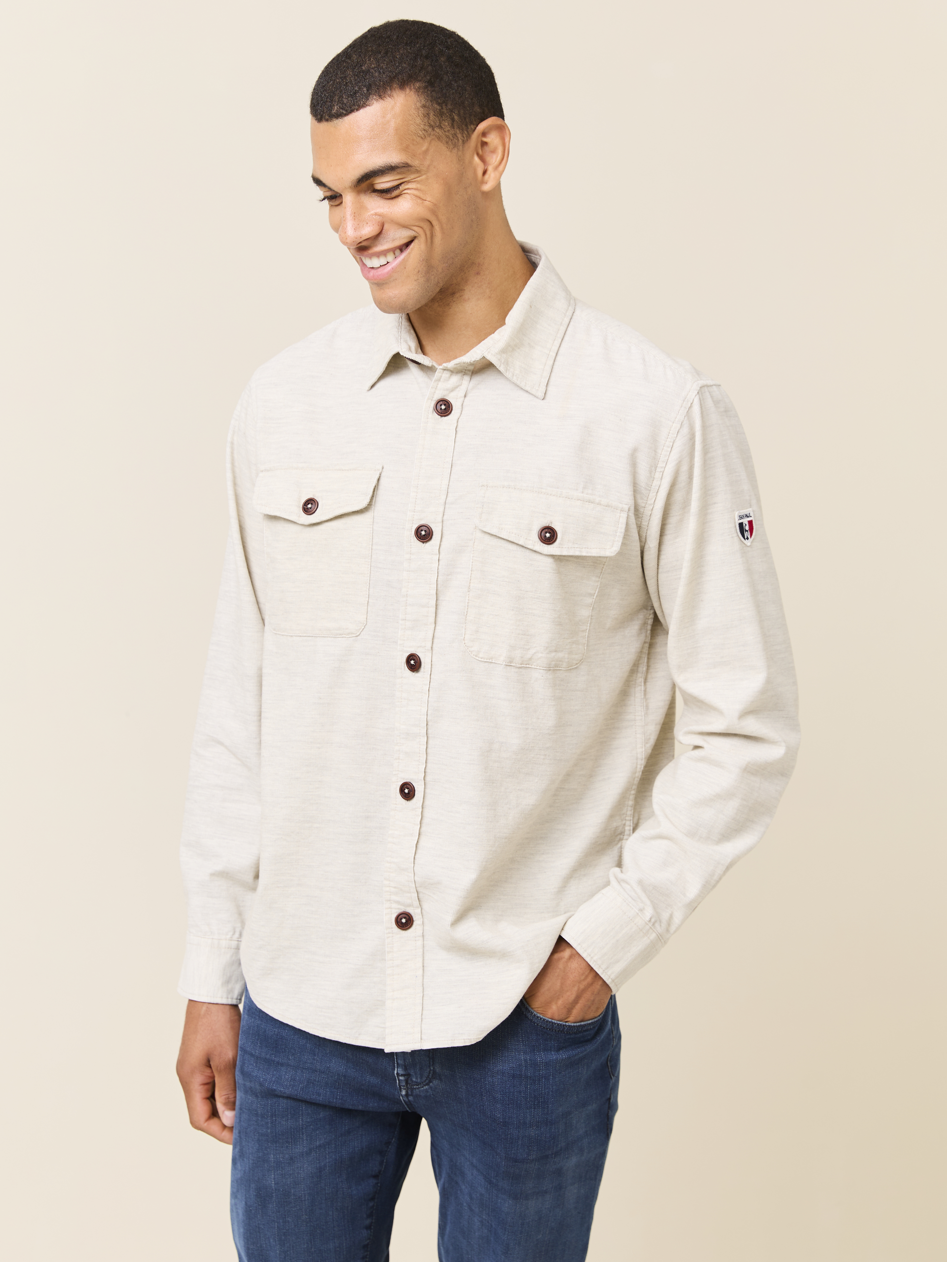 Abraham skjortejakke 7509421_I3L-JEANPAUL-W24-Modell-Front_821_Abraham skjortejakke I3L_Abraham skjortejakke I3L 7509421.jpg_Front||Front