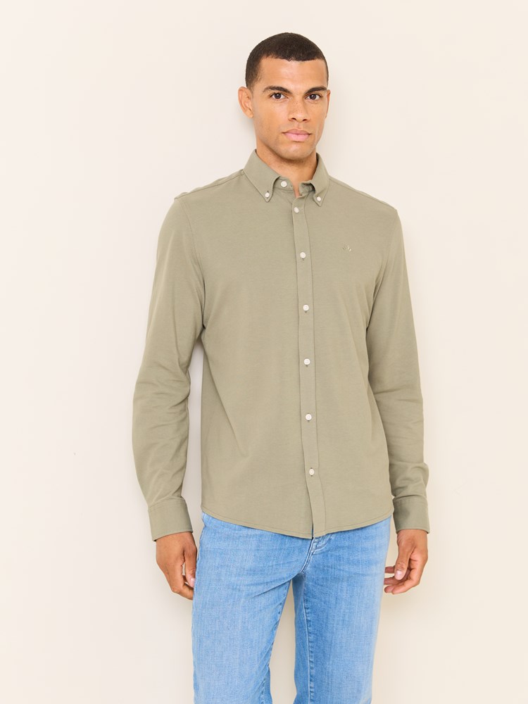 Dominique pique skjorte- Regular fit 7510467_AFP-JEANPAUL-S25-Modell-Front_4013_Dominique pique skjorte- Regular fit AFP_Dominique pique skjorte- Regular fit AFP 7510467.jpg_Front