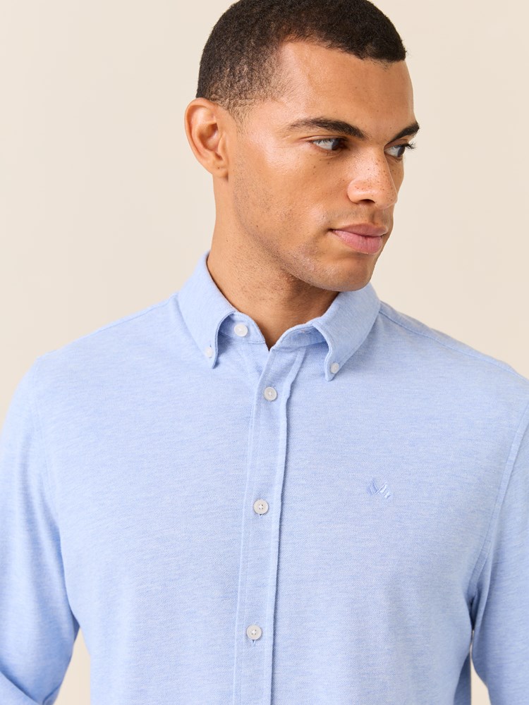 Dominique pique skjorte- Regular fit 7510467_ECO-JEANPAUL-S25-Modell-Front_7438_Dominique pique skjorte- Regular fit ECO_Dominique pique skjorte- Regular fit ECO 7510467.jpg_Front