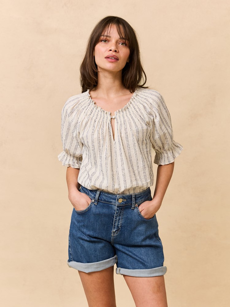 Ginette denim shorts 7510848_DAC-JEANPAUL-H25-Front_431_Ginette denim shorts DAC_Ginette denim shorts DAC 7510848.jpg_Front||Front