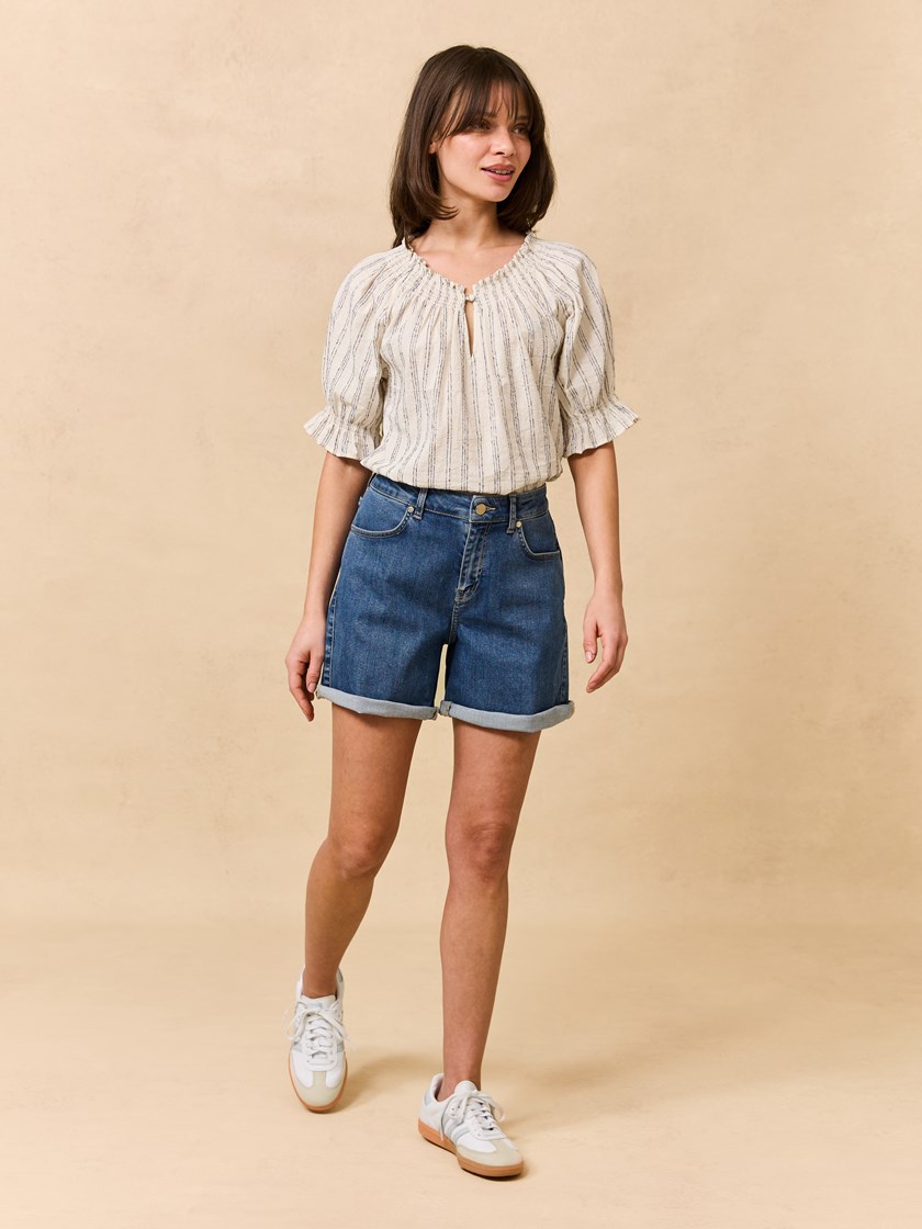 7510848 DAC 7510848_DAC-JEANPAUL-H25-Front_7330_Ginette denim shorts DAC_Ginette denim shorts DAC 7510848.jpg_Front||Front