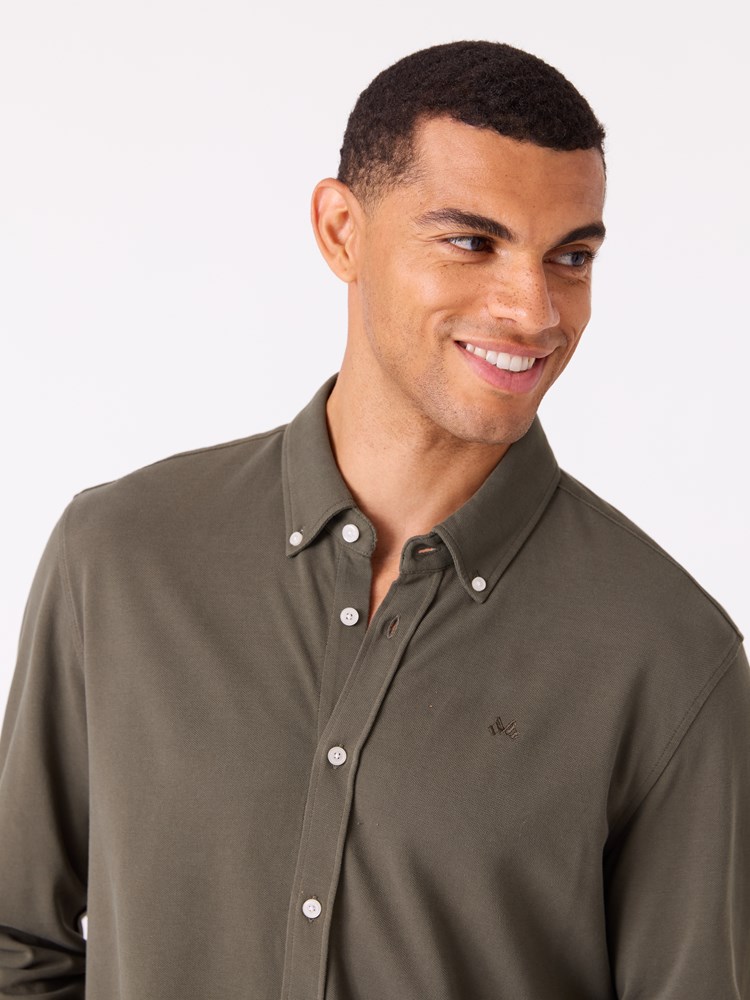 Dominique pique skjorte 7512369_GUC-JEANPAUL-A25-Modell-Front_5855_Dominique pique skjorte GUC 7512369.jpg_Front||Front