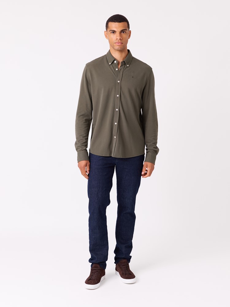 Dominique pique skjorte 7512369_GUC-JEANPAUL-A25-Modell-Front_9291_Dominique pique skjorte GUC 7512369.jpg_Front||Front