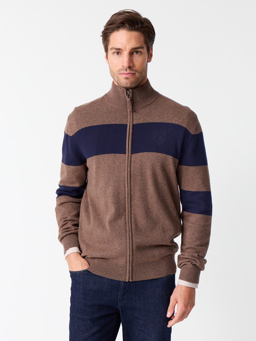 7512903 AGG 7512903_AGG_Jean Paul_Lucien Stripet Cardigan_W25 (4)_Lucien stripet cardigan AGG.jpg_