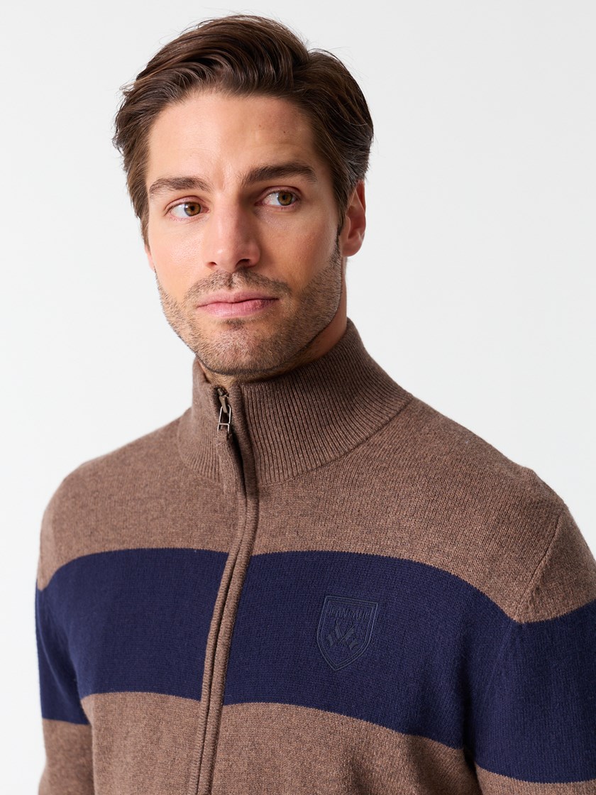 7512903 AGG 7512903_AGG_Jean Paul_Lucien Stripet Cardigan_W25 (5)_Lucien stripet cardigan AGG_Lucien stripet cardigan AGG 7512903.jpg_