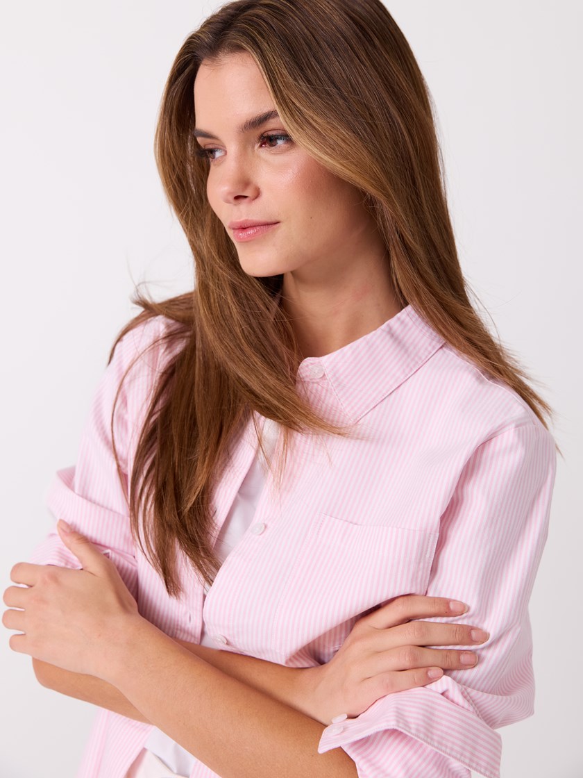 7515318 MJW 7515318_MJW-JEANPAUL-S26-Front_5385_Caro stripet skjorte MJW 7515318.jpg_Front||Front