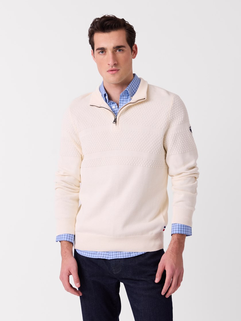 7515702 O63 7515702_O63-JEANPAUL-A26-Modell-Front_9613_Maceau zipneck O63.jpg_Front||Front