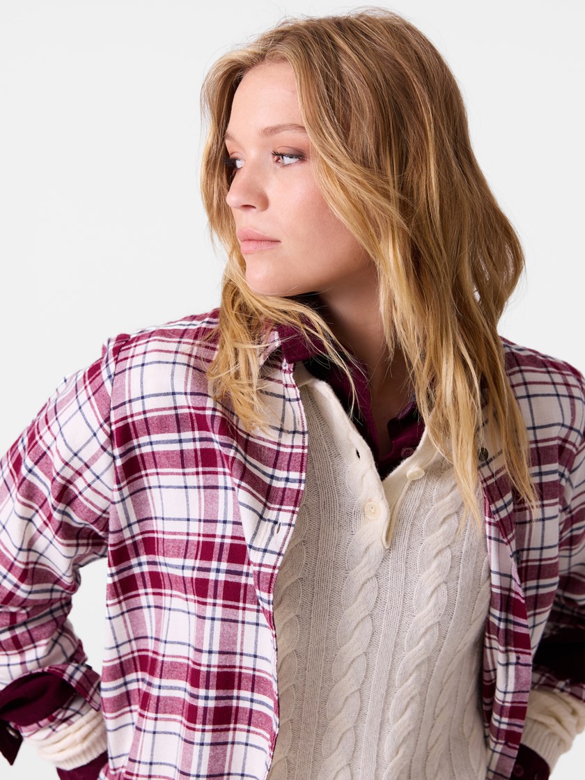 7515862 S83 7515862_S83_Jean Paul_Ellynor Flanellskjorte_A26_Model_Front (3)_Ellynor flanellskjorte S83.jpg_