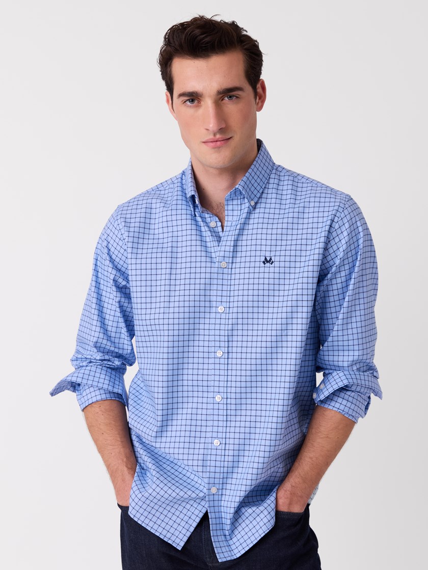 7516270 E9O 7516270_E9O-JEANPAUL-A26-Modell-Front_607_Emilion skjorte - Regular fit E9O.jpg_Front||Front