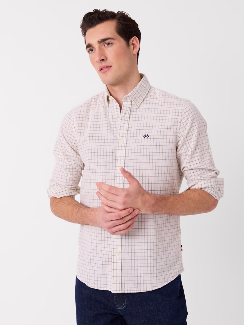 7516302 O79 7516302_O79-JEANPAUL-A26-Modell-Front_5199_Trevor cordskjorte - Regular fit O79.jpg_Front||Front