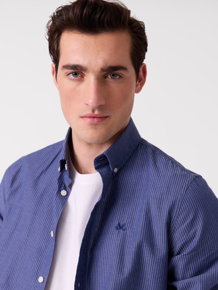 7516305 EDU 7516305_EDU-JEANPAUL-A26-Modell-Front_5999_Lou stripet skjorte EDU.jpg_Front||Front