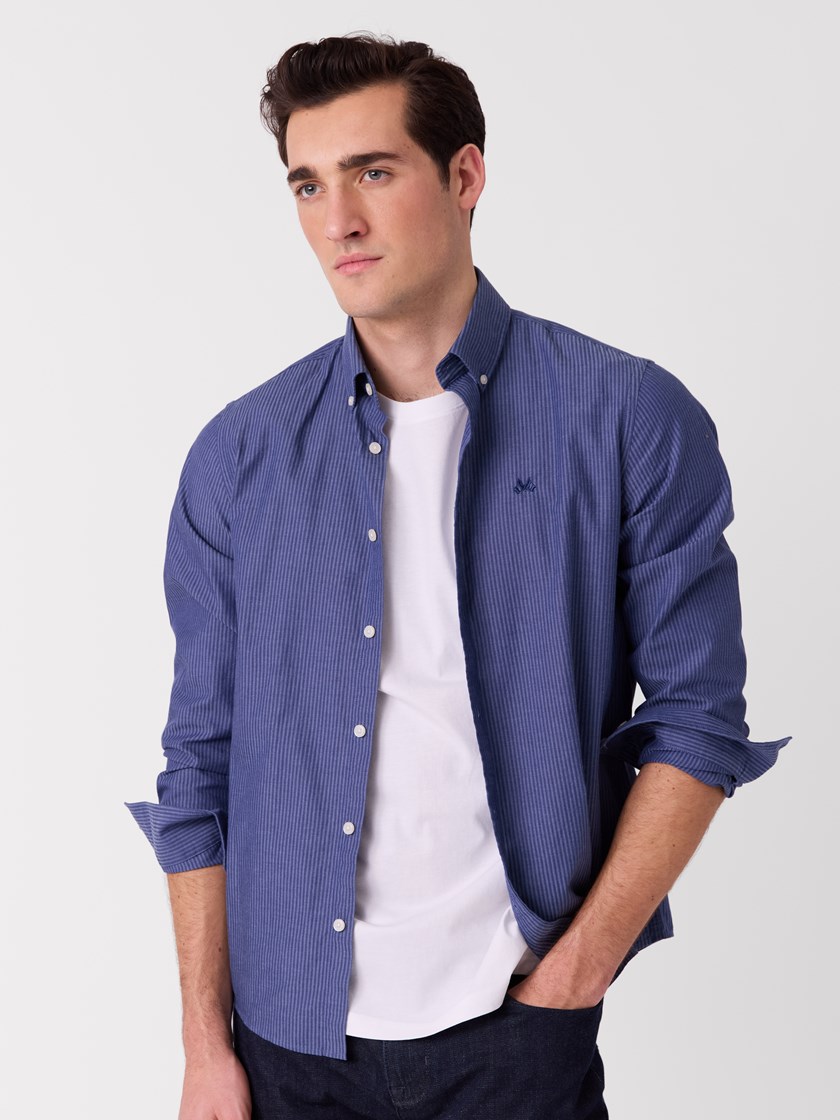 7516305 EDU 7516305_EDU-JEANPAUL-A26-Modell-Front_9477_Lou stripet skjorte EDU.jpg_Front||Front