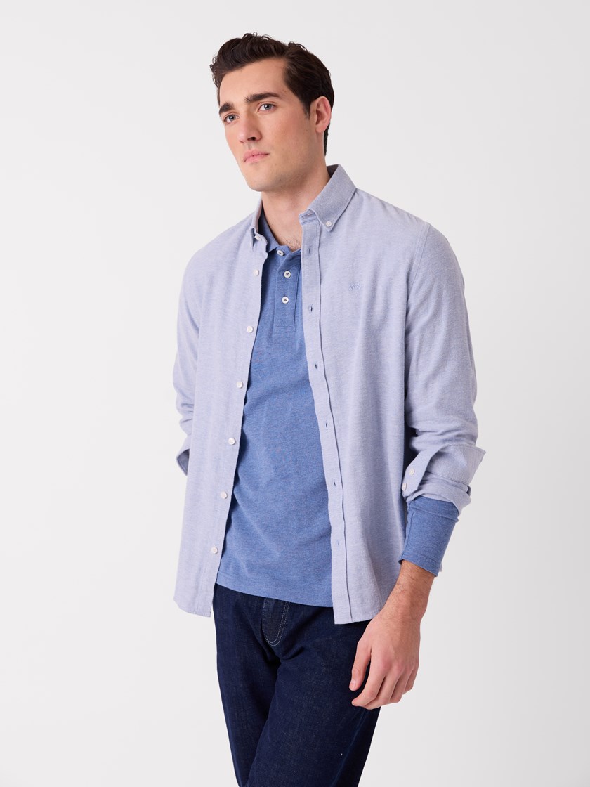 7516317 T62 7516317_T62-JEANPAUL-A26-Modell-Front_8758_Nicolai flanellskjorte - Regular fit T62.jpg_Front||Front