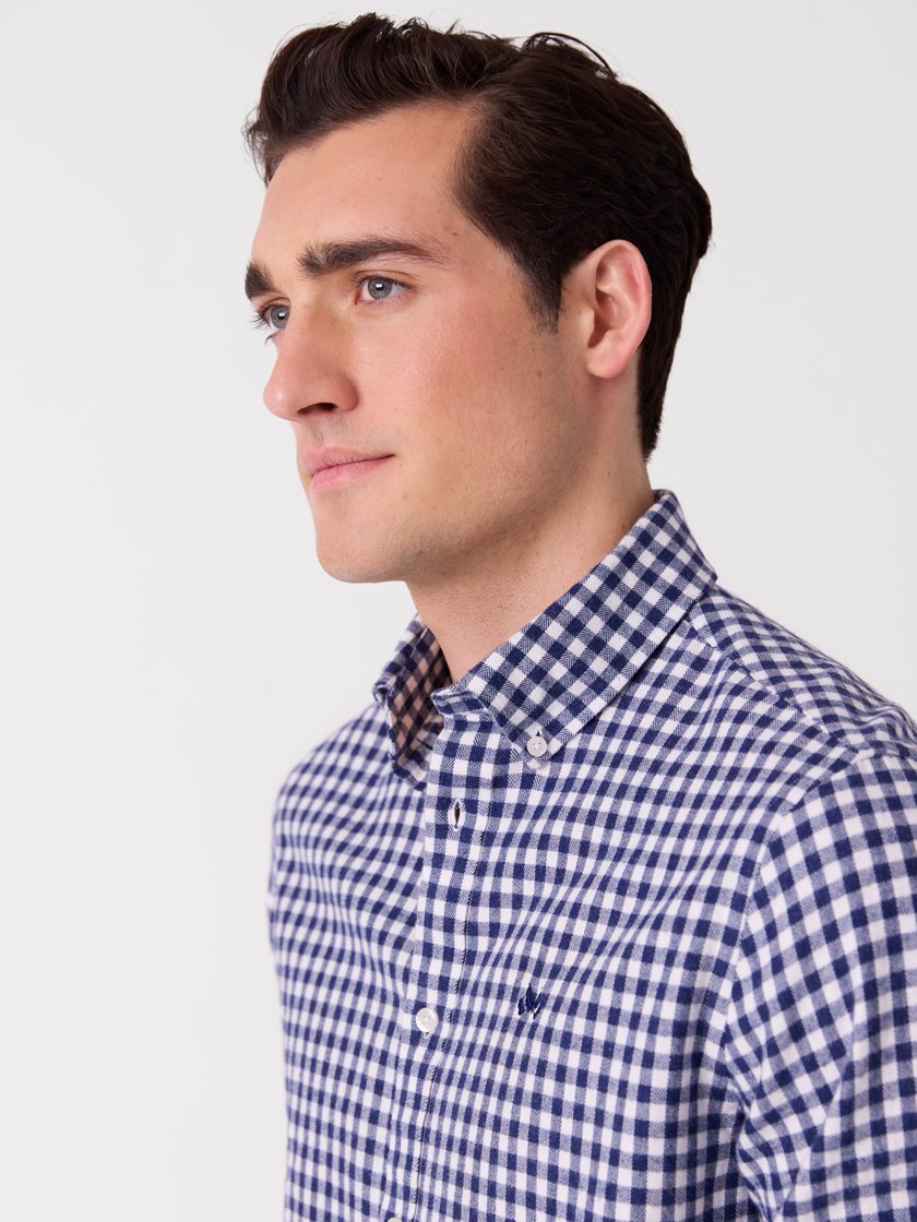 7516320 EGG 7516320_EGG-JEANPAUL-A26-Modell-Front_5706_Alsace flanellskjorte - Regular fit EGG.jpg_Front||Front