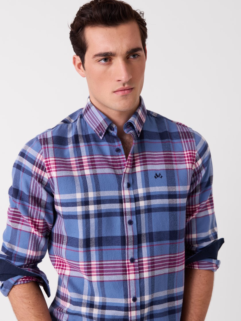 7516321 EDU 7516321_EDU-JEANPAUL-A26-Modell-Front_4920_Georg flanellskjorte - Regular fit EDU.jpg_Front||Front