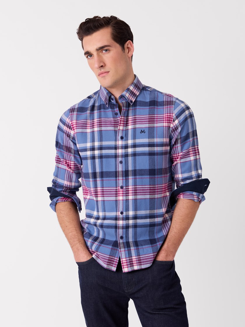 7516321 EDU 7516321_EDU-JEANPAUL-A26-Modell-Front_9002_Georg flanellskjorte - Regular fit EDU.jpg_Front||Front